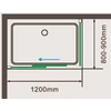 Immagine 5/5 - BELVER DUO box doccia 90x120, 190cm, 8mm