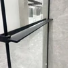 Immagine 2/7 - Rochelle Black porta asciugamani e porta sapone 140 cm