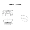 Immagine 2/4 - OVAL vasca da bagno freestanding, bianco, 155x80x58 cm