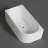 Immagine 3/4 - CORNER vasca da bagno semi-freestanding angolare, lato sinistro, bianco, 150x75x58 cm