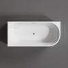 Immagine 4/4 - CORNER vasca da bagno semi-freestanding angolare, lato sinistro, bianco, 150x75x58 cm