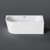 Immagine 1/4 - CORNER vasca da bagno semi-freestanding angolare, lato destro, bianco, 150x75x58 cm