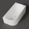 Immagine 3/4 - CORNER vasca da bagno semi-freestanding angolare, lato destro, bianco, 150x75x58 cm