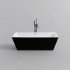 Immagine 1/2 - CUBE vasca da bagno freestanding, nero-bianco, 170x75x58 cm