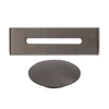 Immagine 1/6 - set copertura troppopieno e scarico in acciaio per vasca freestanding, gun gray