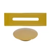 Immagine 1/6 - set copertura troppopieno e scarico in acciaio per vasca freestanding, gold