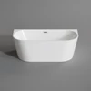 Immagine 1/4 - LANA vasca da bagno semi-freestanding addossata alla parete, bianco, 160x80x58 cm