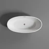 Immagine 4/4 - OVAL vasca da bagno freestanding, bianco, 155x80x58 cm