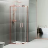 Immagine 4/7 - Murcia Rose Gold box doccia curvo 80x80, 190cm, 6mm NANO