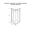 Immagine 3/8 - Motril Gold box doccia 80x80 190cm, 6mm NANO