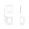 Immagine 2/3 - Zamora White mobile bagno con lavabo e specchio LED