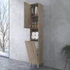 Immagine 3/3 - NORMANDIA 30 || Sonoma,  mobile bagno con cesto biancheria, vano contenitore e ripiani