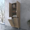 Immagine 3/3 - NORMANDIA 60 || Sonoma,  mobile bagno con cesto biancheria, vano contenitore e ripiani