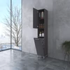 Immagine 3/3 - NORMANDIA 30 || Grigio antracite opaco, mobile bagno con cesto biancheria, vano contenitore e ripiani