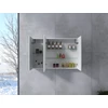 Immagine 3/3 - Vicenza White armadietto a specchio a tre ante con illuminazione LED 100 cm