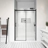 Immagine 1/4 - Milano Black porta doccia scorrevole, 120x195cm, 8mm