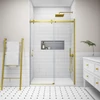 Immagine 1/4 - Milano Gold porta doccia scorrevole, 120x195cm, 8mm