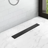 Immagine 2/8 - Burela nero opaco canale di scarico doccia, 50 cm