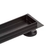Immagine 6/8 - Burela nero opaco canale di scarico doccia, 50 cm