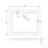 Immagine 2/10 - Coria 80x100x5 cm quadrato, piatto doccia in acrilico rettangolare con sifone