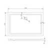Immagine 2/10 - Coria 80x120x5 cm quadrato, piatto doccia in acrilico rettangolare con sifone