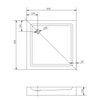 Immagine 2/11 - Almagro 80x80x13,5 cm piatto doccia in acrilico quadrato con sifone