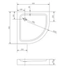 Immagine 2/10 - Almagro 80x80x13,5 cm piatto doccia in acrilico curvo con sifone