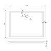 Immagine 2/10 - Coria 90x120x5 cm quadrato, piatto doccia in acrilico rettangolare con sifone