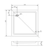 Immagine 2/11 - Almagro 90x90x13,5 cm piatto doccia in acrilico quadrato con sifone