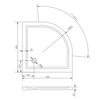 Immagine 2/10 - Coria 90x90x5 cm piatto doccia in acrilico curvo con sifone