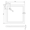 Immagine 2/10 - Coria 90x90x5 cm piatto doccia in acrilico quadrato con sifone