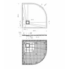 Immagine 2/11 - Cagliari White 80x80x2,6 cm piatto doccia in SMC curvo con sifone
