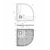 Immagine 2/11 - Cagliari Black 90x90x2,6 cm piatto doccia in SMC curvo con sifone