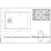 Immagine 2/12 - Cagliari Black 80x120x2,6 cm piatto doccia in SMC quadrato con sifone