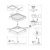 Immagine 3/11 - Almagro 80x80x13,5 cm piatto doccia in acrilico quadrato con sifone