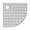 Immagine 9/11 - Cagliari White 80x80x2,6 cm piatto doccia in SMC curvo con sifone