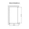 Immagine 2/5 - Walk-in Chrome parete doccia, vetro acidato opaco 50, 200cm, 8mm