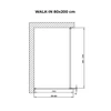 Immagine 2/5 - Walk-in Chrome parete doccia, con vetro fumé 80, 200cm, 8mm