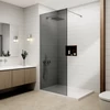 Immagine 1/5 - Walk-in Chrome parete doccia, con vetro fumé 80, 200cm, 8mm