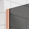 Immagine 4/5 - Walk-in Rose Gold parete doccia, con vetro fumé 80, 200cm, 8mm