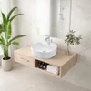 Immagine 2/3 - BERGAMO || lavabo da appoggio, ceramica, bianco, arrotondato
