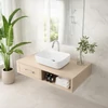 Immagine 2/3 - BERLIN || lavabo da appoggio, ceramica, bianco, rettangolare
