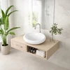 Immagine 2/3 - MERANO || lavabo da appoggio, ceramica, bianco, ovale