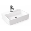 Immagine 1/3 - LEER || lavabo da appoggio, ceramica, bianco, quadrato