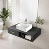 Immagine 2/3 - LAGE || lavabo da appoggio, ceramica, bianco, quadrato