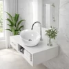 Immagine 2/3 - ASTI || lavabo profondo da appoggio, ceramica, bianco, rotondo