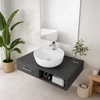 Immagine 2/3 - MONTERO 40 || lavabo da appoggio, ceramica, bianco, arrotondato