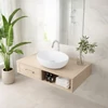Immagine 2/3 - MONACO || lavabo da appoggio, ceramica, bianco, ovale