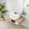 Immagine 2/3 - MONTERO 60 || lavabo da appoggio, ceramica, bianco, arrotondato