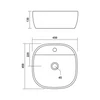 Immagine 3/3 - BERGAMO || lavabo da appoggio, ceramica, bianco, arrotondato